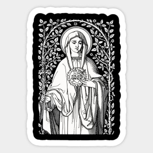 Vintage Virgin Mary Catholic Sticker